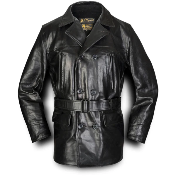 OEM Custom Men Jacket Leather Motorcycle Double Breasted leather Coat Jackets Tops Overcoat leather jacket