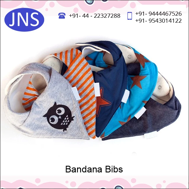 Hot Selling Bandana Drool Bibs Wholesale Custom Design Baby OEM Service Printed Infants & Toddlers 0-24 Months Baby Bandana Bibs