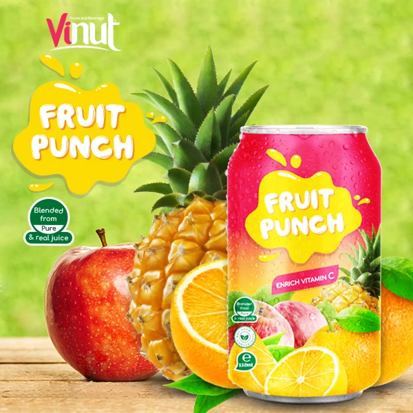 330ml Canned Real Orange Juice Enrich Vitamin C