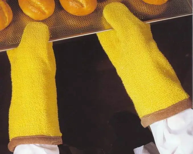 
 TERRY DOUBLE MITTEN WITH CANVAS CUFF  