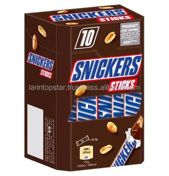 Snickers Chocolate Peanut Caramel Sticks 10 Pieces 215g