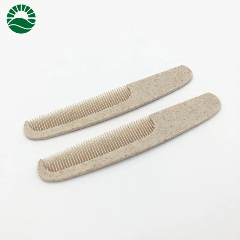 Wheat straw wholesale hotel distributes hair comb cheap and personalized disposable plastic hotel comb