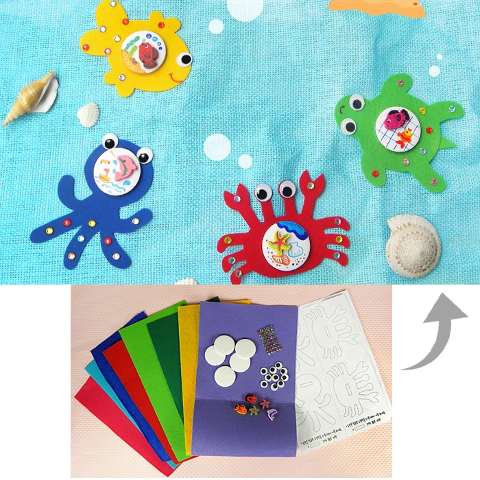 
tp078 Making Fish Brooch Children Kids Educational DIY Handmade Craft Toy Art Kit from Korea 