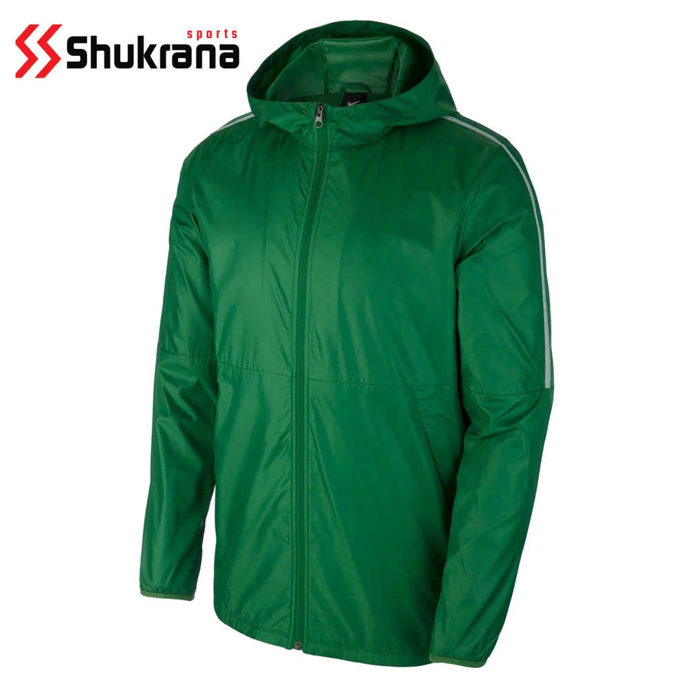 Customizable Rain Jacket Hood Waterproof Breathable Plus Size Button Decoration Crocheted Polyester Plain Leather Fabric Summer