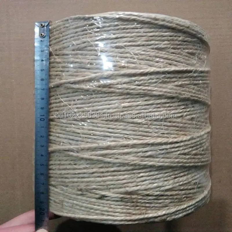 Natural & Color Raw Jute Yarn 3mm Jute Rope