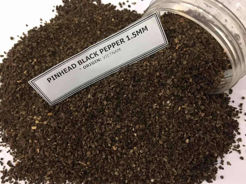 Hot Selling VIETNAM BLACK PEPPER PINHEAD 1.5 MM GOOD RATE High Quality For Middle East Market