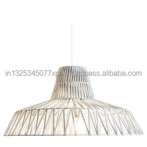 Jute-Wrapped Wire Pendant Lamp Stylish Chandelier & Pendant Light  Wire Pendant lamp with jute wrapped