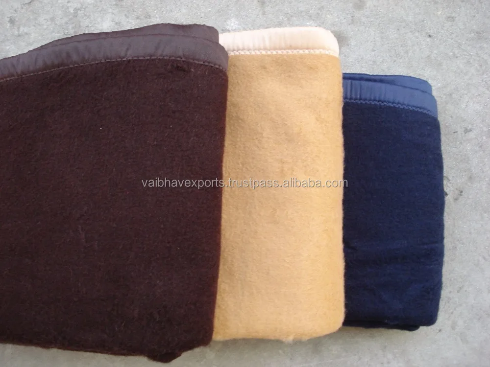 Flame Retardant Solid Stripes Heavy Warm Surplus Prisoner Wool Blanket Relief Wool Blankets at Factory Rates