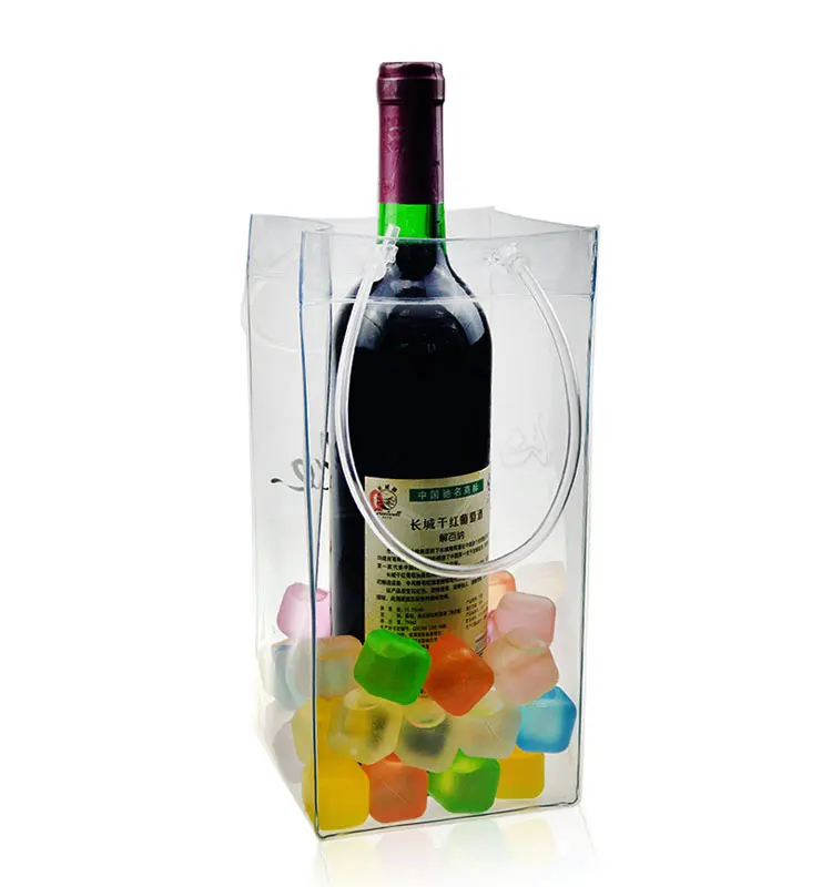 Eco Friendly Customized Cool Wine Bag Beer Bottle Cooler & Ice Chiller Freezable Carrier ice bag
