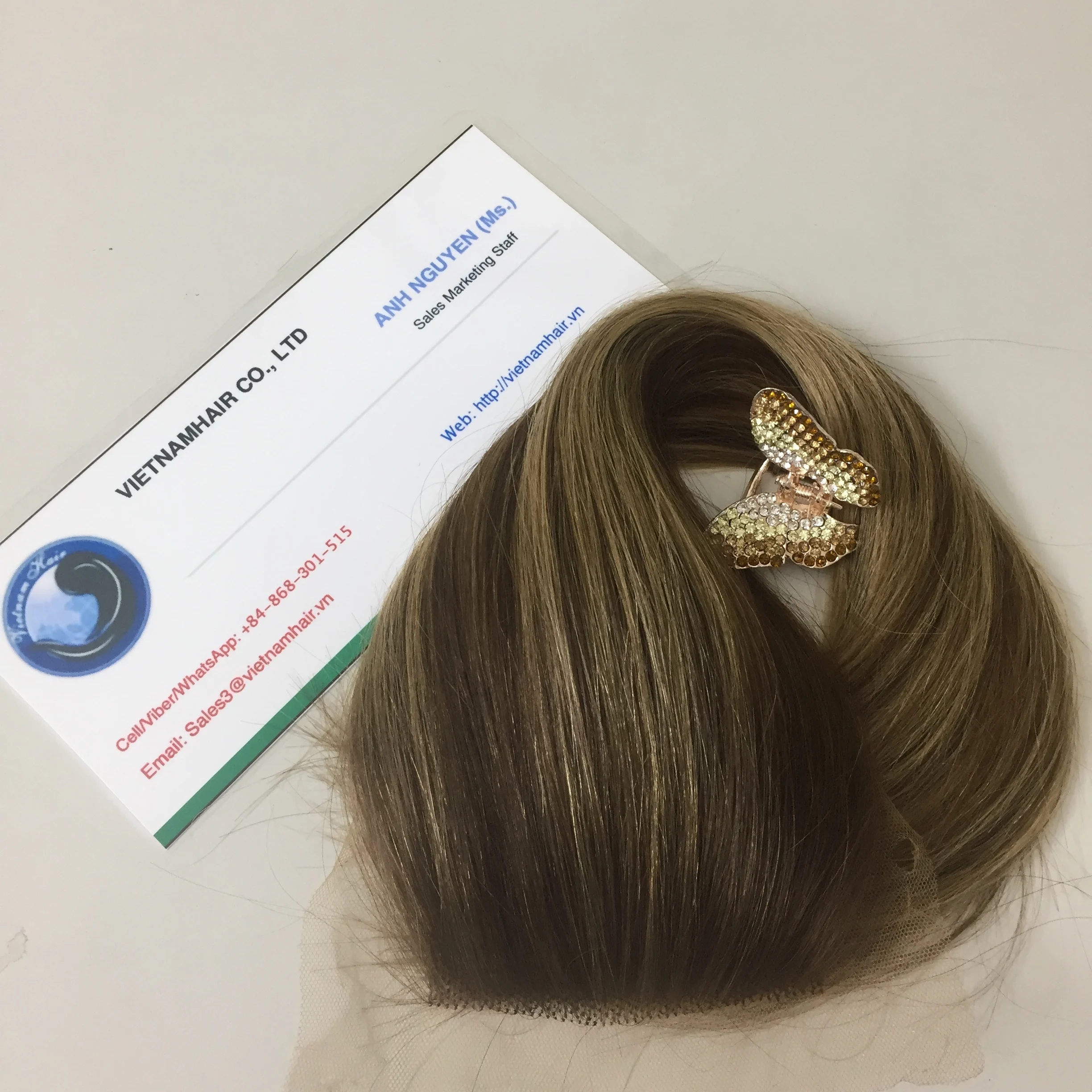 High Quality Grade 9A virgin hair genius weft closure piano color human hair Virgin Remy Human Hair From Vietnam