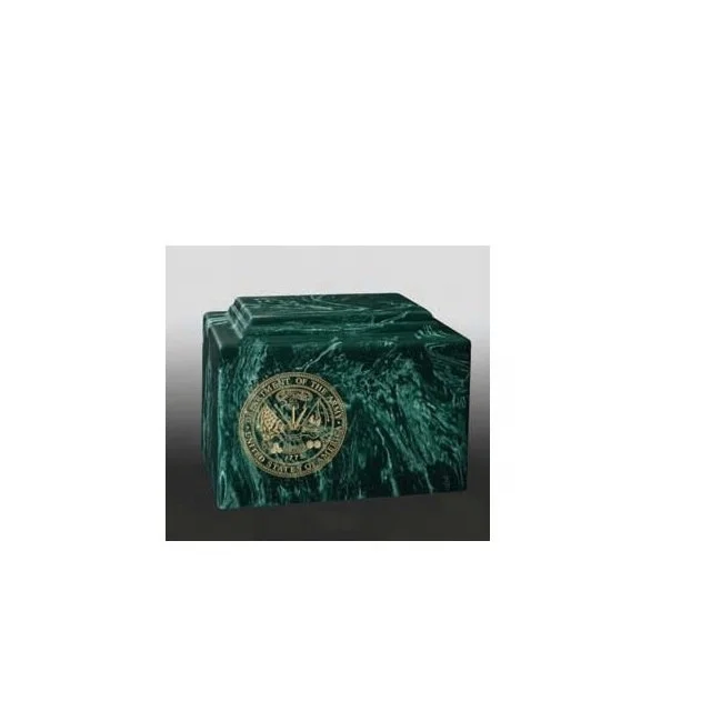 Army Cultured Marbled Aluminum Urn  Cremation Urn - This Classic and Elegant Superior Quality Urn Is Made to Keep the Remains
