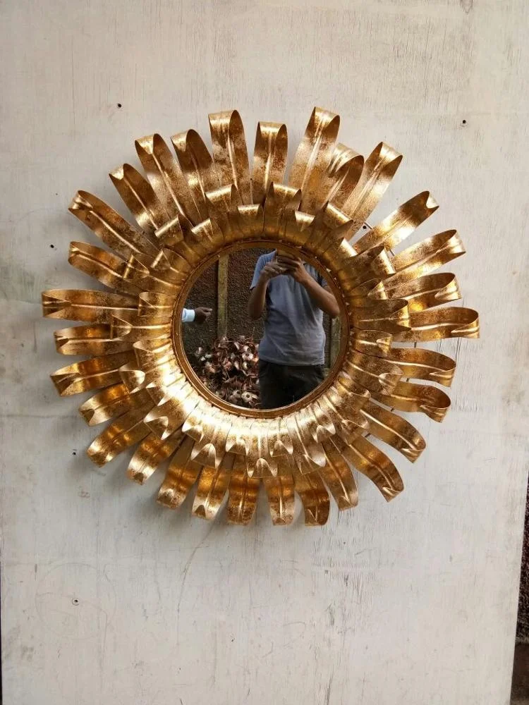 Decorative Butterfly Mirror Wall Hanging Iron Wall Mirror Designer Wall Mirror for Decoration