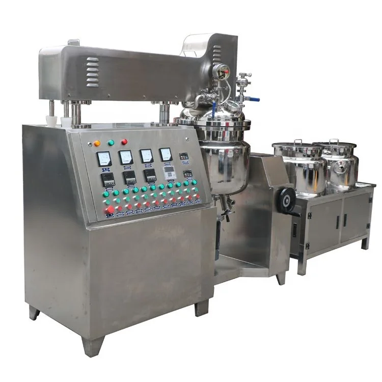 SL-100L Cosmetic Chemical Shampoo Toothpaste Lotion Cream Production Line Equipment Vacuum Mixer Emulsifying Homogenizer Machine