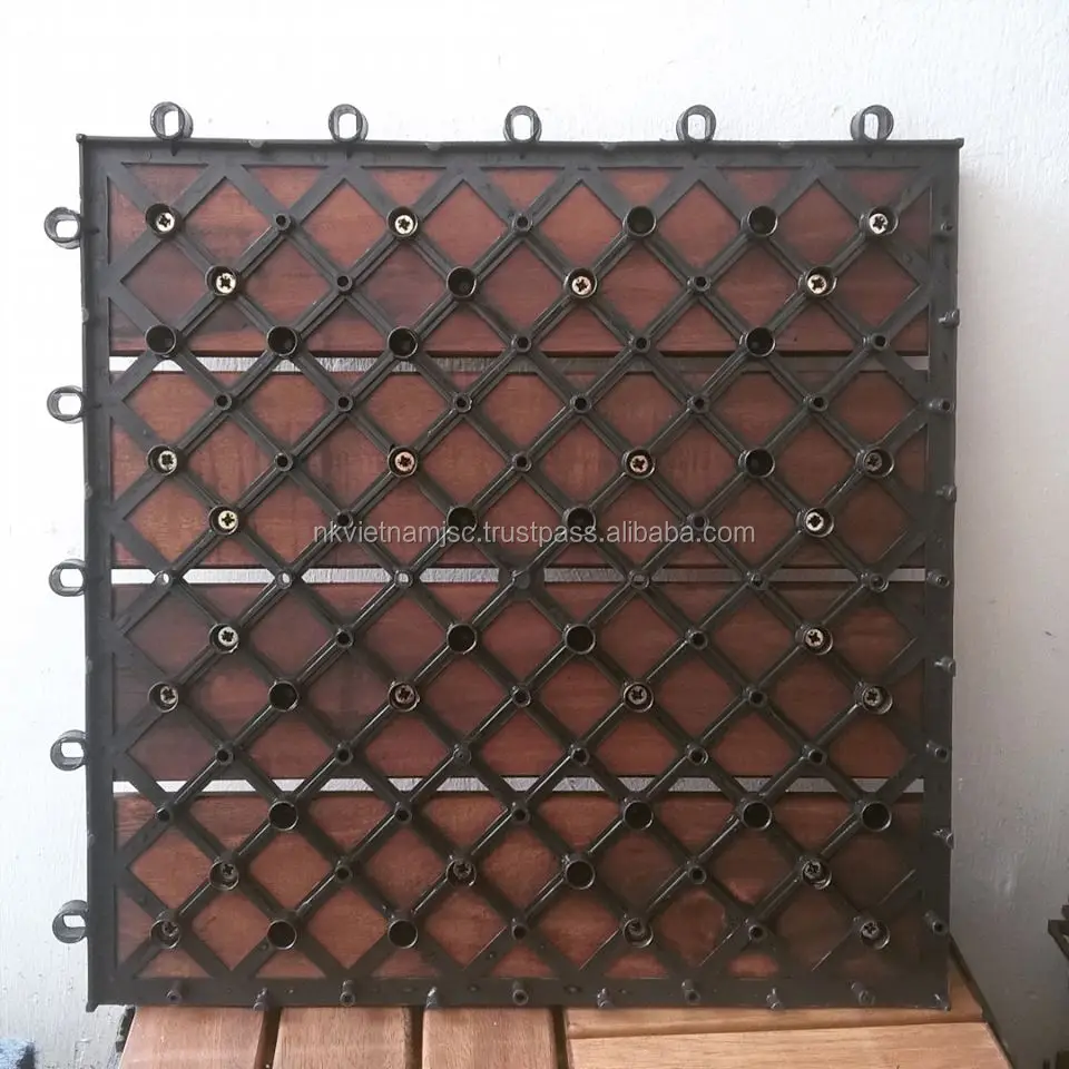 Вьетнамская садовая плитка из акации 300*300*24 мм-не скатывается, нескользящая деревянная сплошная соединяющаяся панель для террасы