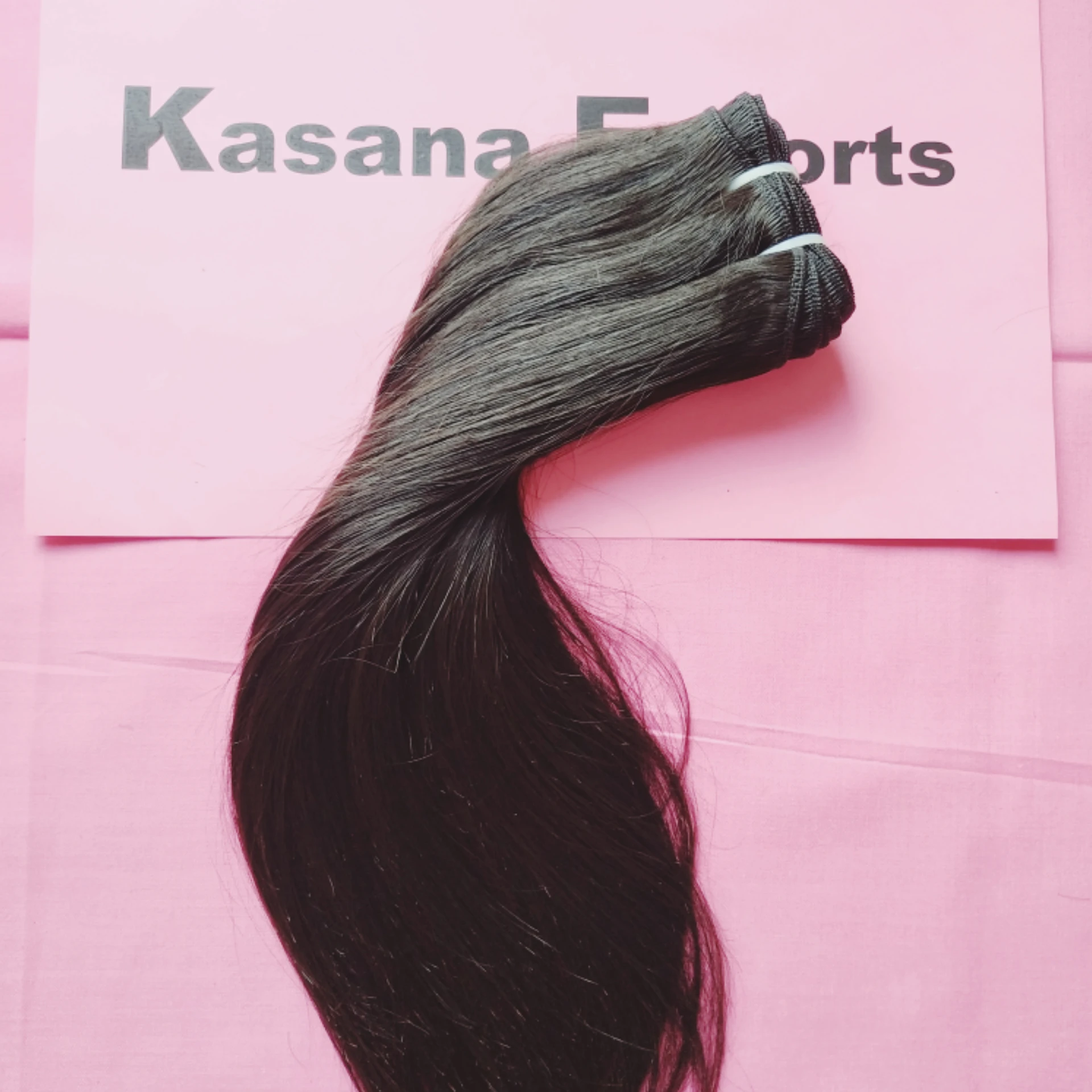 Raw Cambodian Virgin curly silk human Hair Kasana Exports India