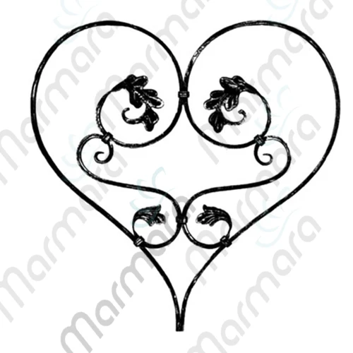 
Decorative Panel wrought iron parts forged fence gate ornaments Turkish Made decorative Component - Marmara 