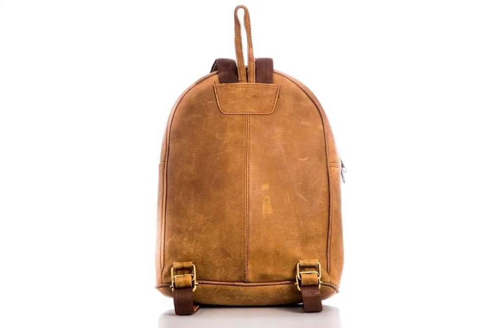 Drop shipping big capacity popular leather backpack fashion travel backpack