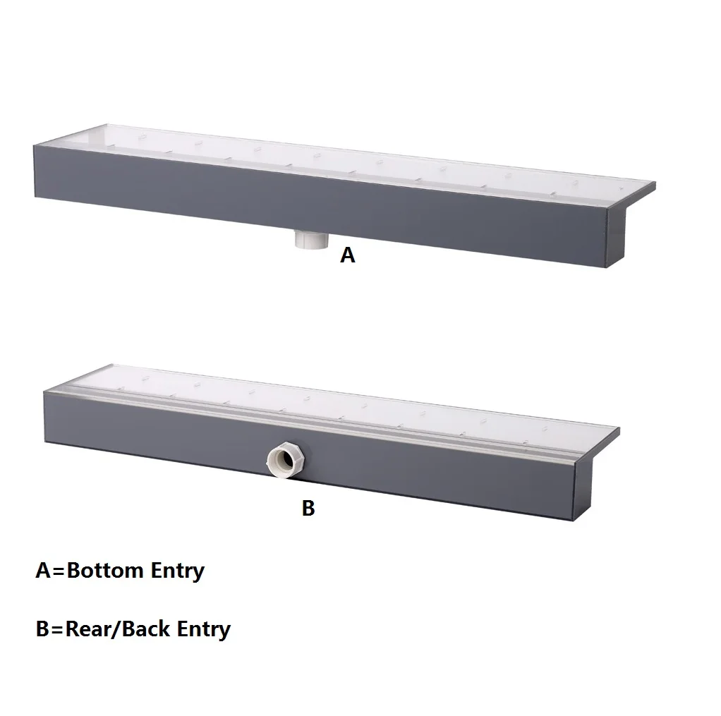 swimming pool acrylic fountain spa water blade spillway indoor led wall waterfall sheer descent