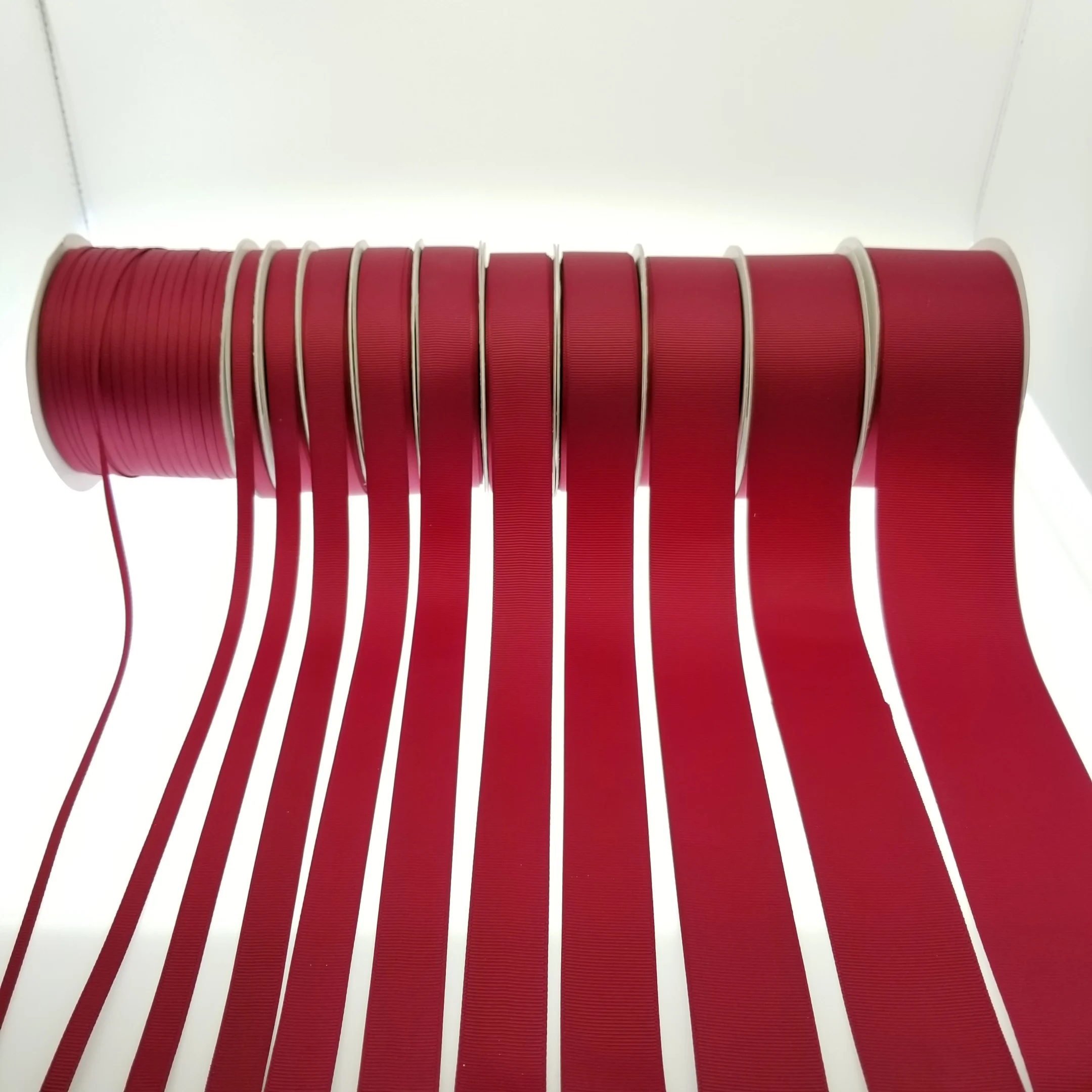 196 Stock color 3mm - 100mm polyester woven grosgrain ribbon