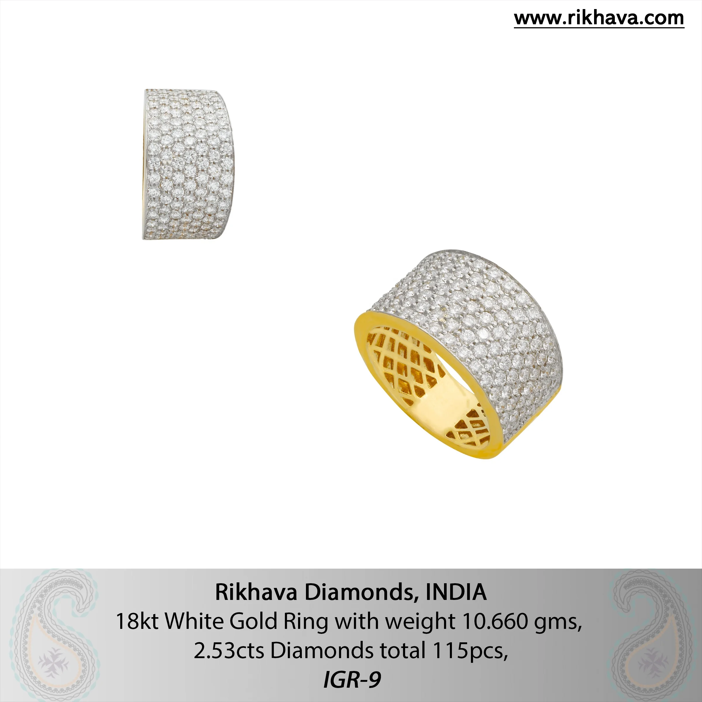 
Diamond Ring (FREE SHIPMENT ON PURCHASES MORE THAN $2000. IMPORT DUTIES & TAXES TO BE BORNE BY CLIENT) 