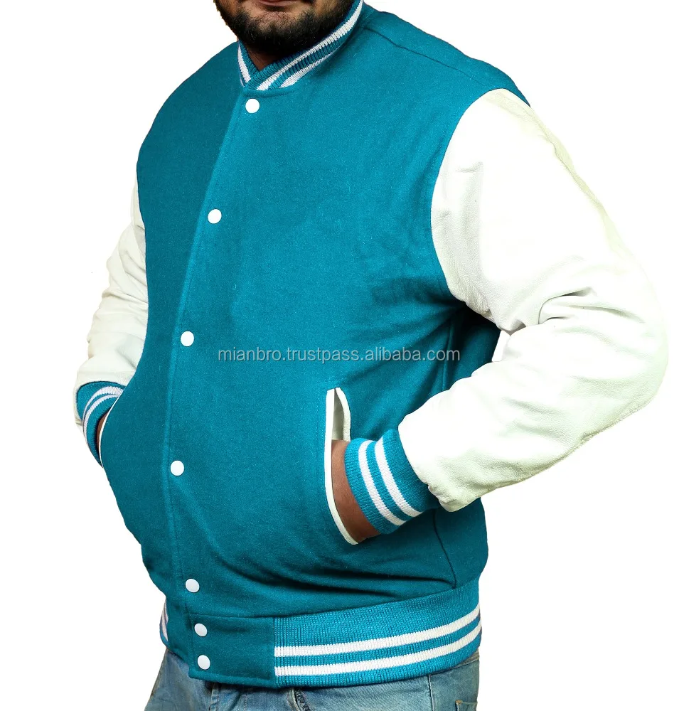 Navy Blue/white Team Jackets, wool leather jackets college jacket, school jacket