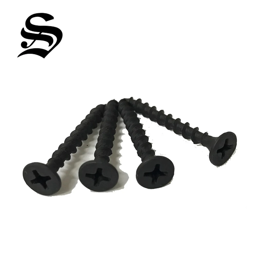 
Coarse thread or fine thread Taiwan black phosphated Steel Drywall Screw 