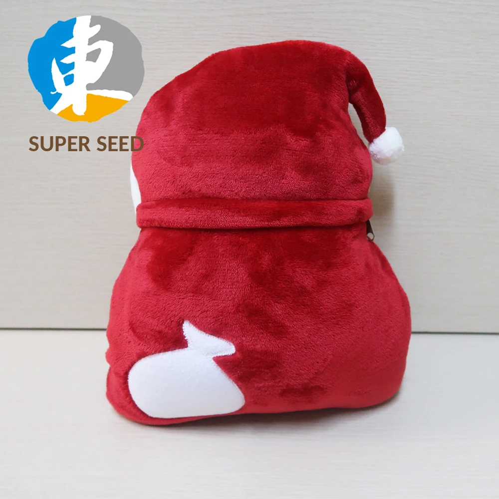 2019 Cute 2 n 1 blanket with Christmas Santa Claus blanket with pillow