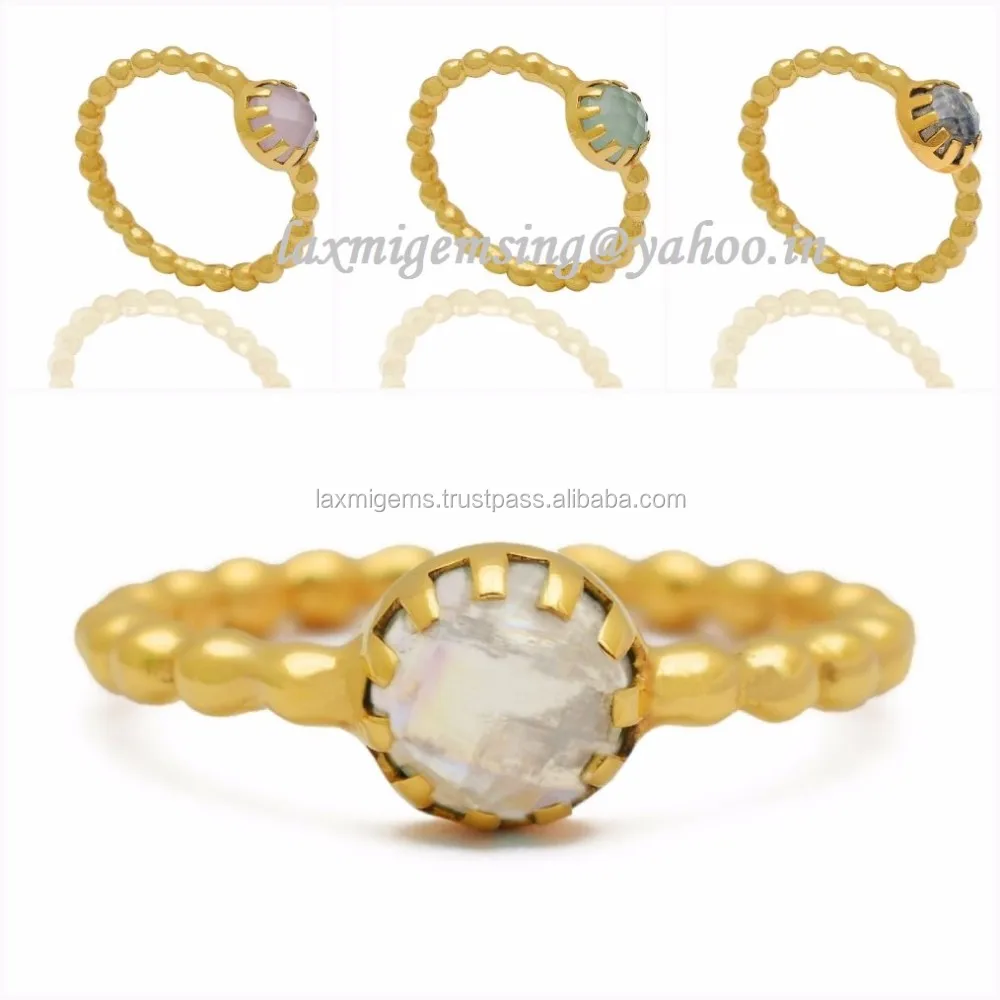 Wholesale Turquoise 5 mm gemstone 925 silver jewelry ring