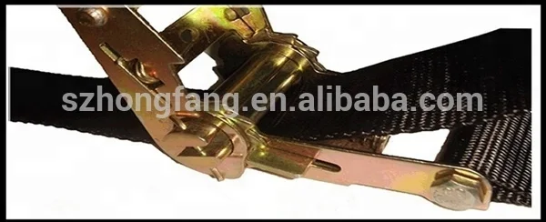 Cargo lashing ratchet straps with polyester webbing