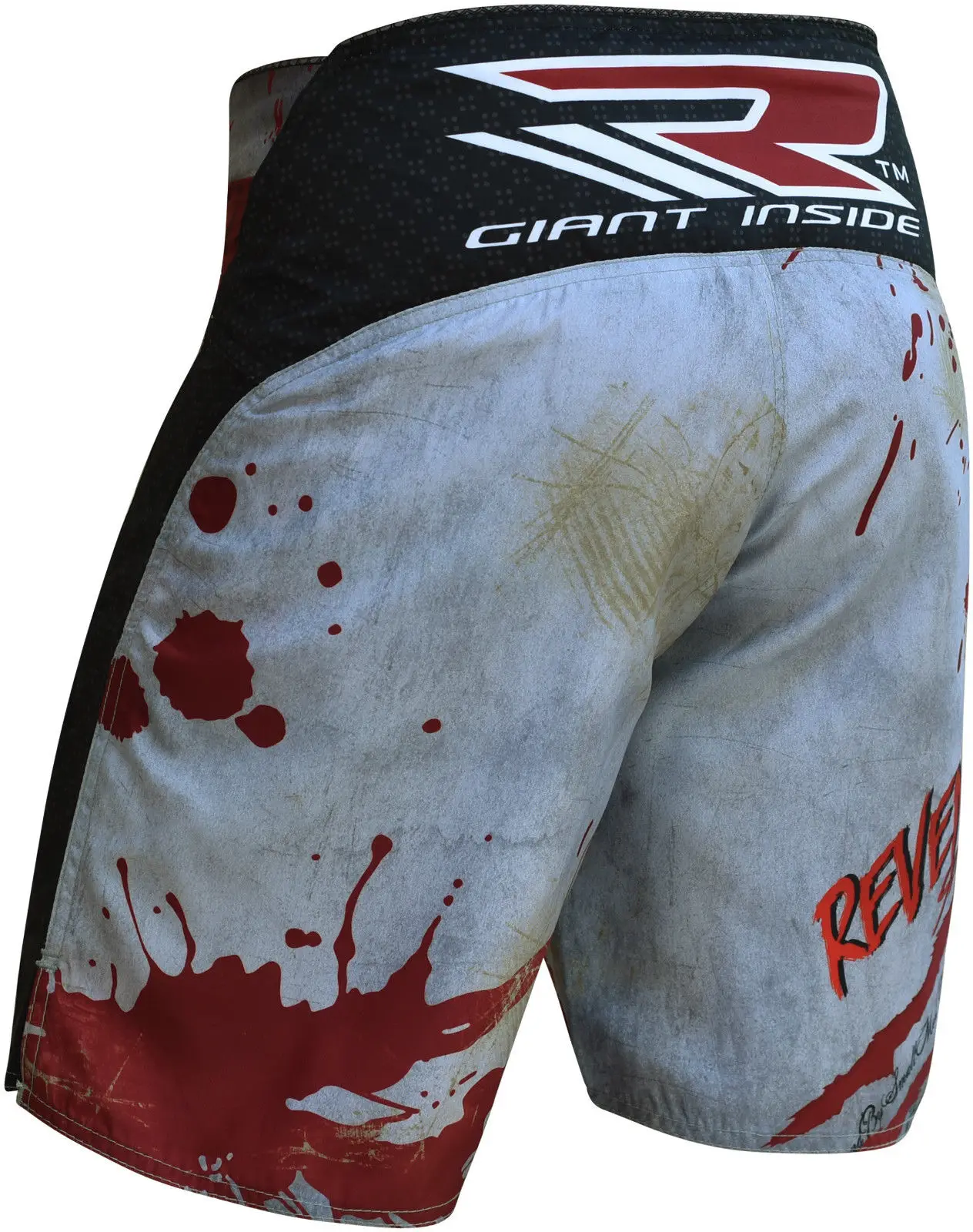 Blood MMA Shorts Grappling Kick Boxing Mens Muay Thai Cage Fight Trunks