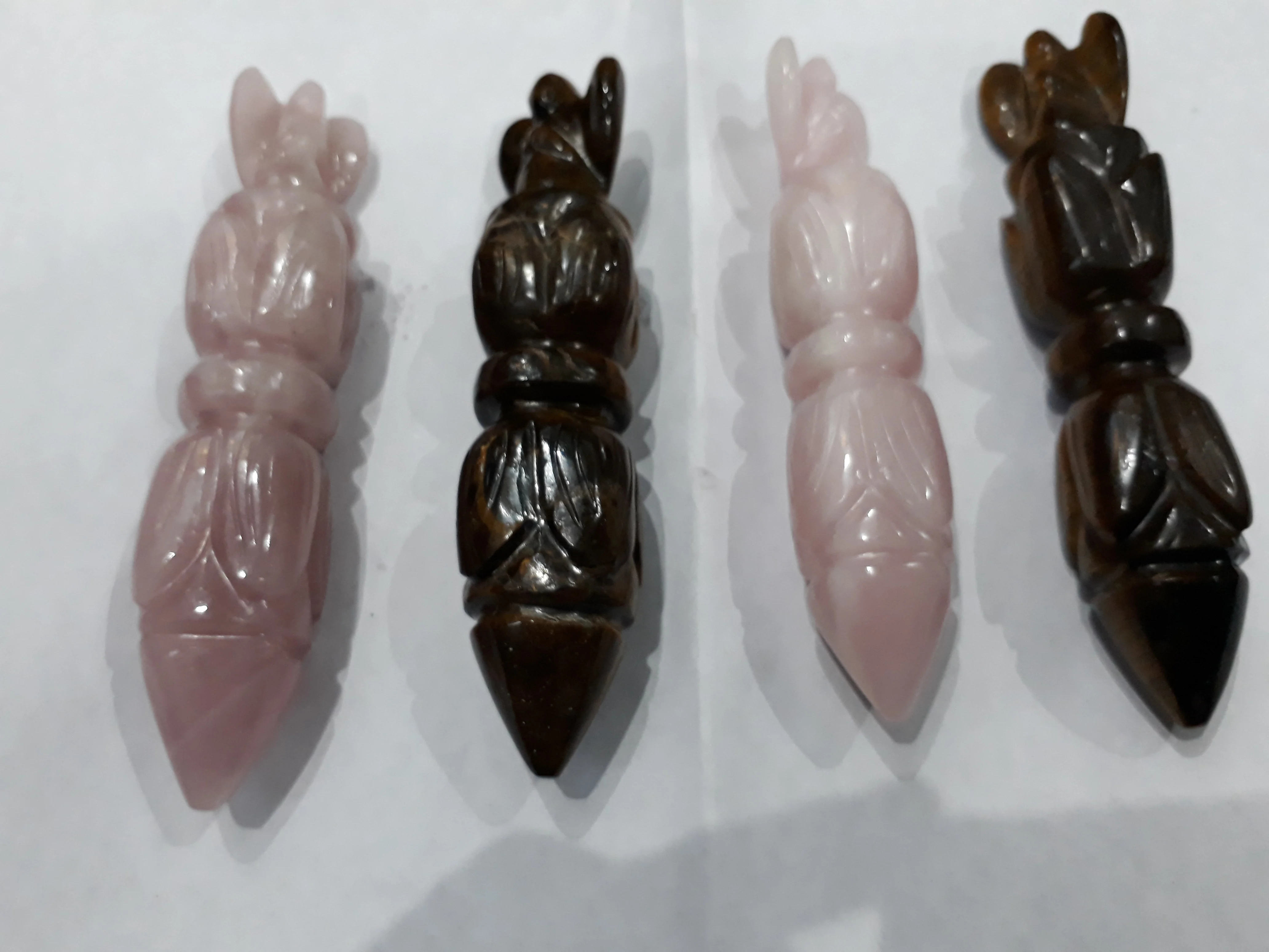 High Quality Natural Rose Quartz Angels Wand Crystal Stick For Healing Gemstone Healing Wand