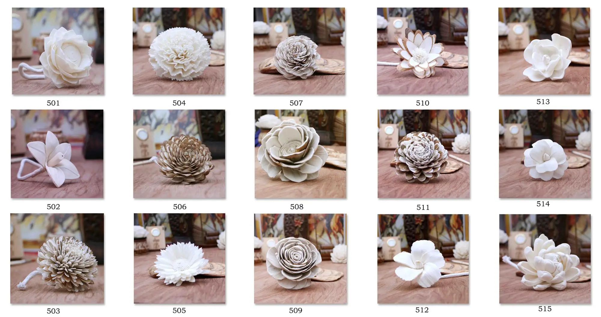 Newly Arrival Wholesale Chips Zinnia Sola Flowers Handmade