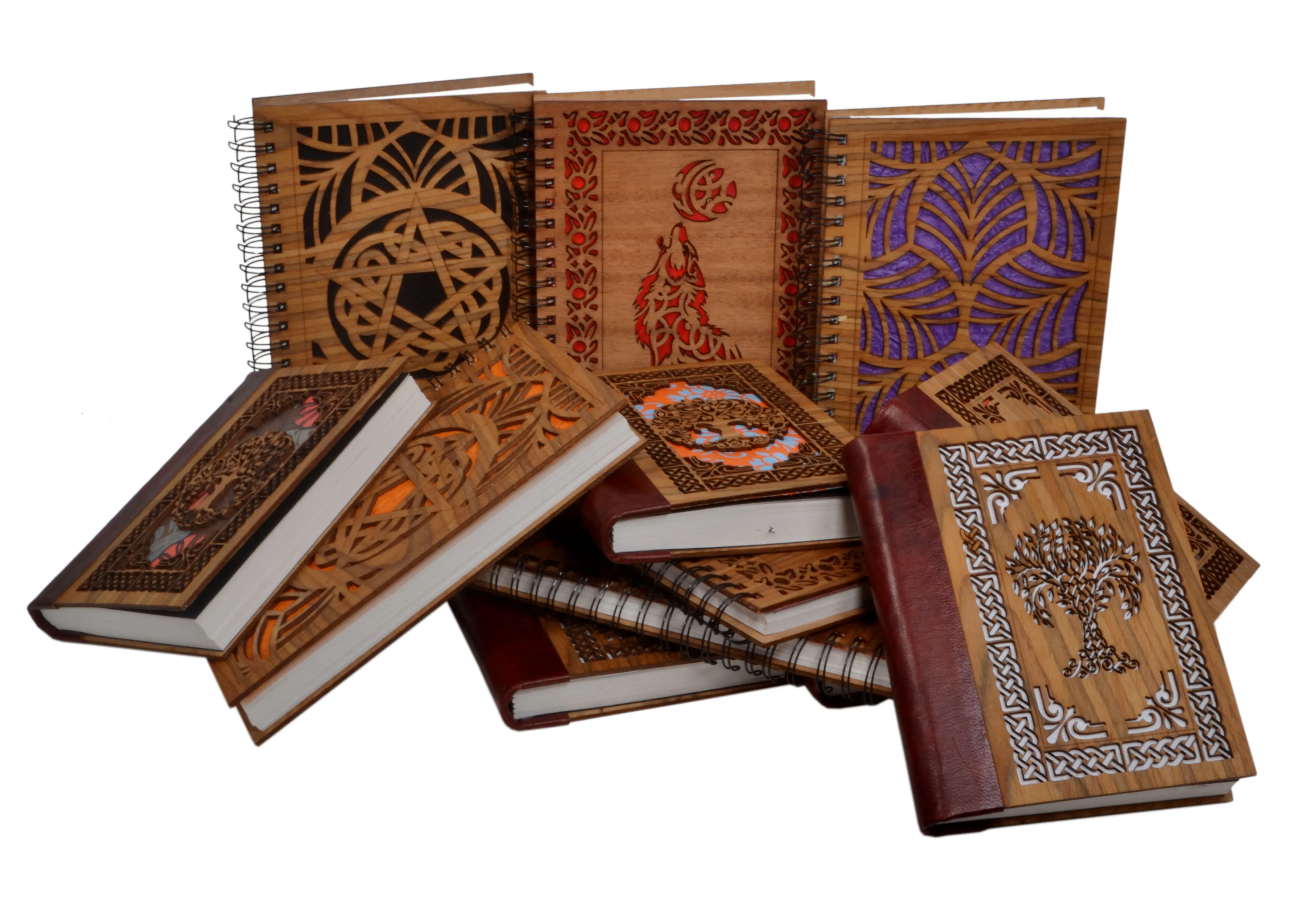 Journals Cover Office Notebooks Cut Work Mango Wood Eco Friendly Wooden New Design Creative 100 Sheets Paper Gift Paypal SFW4940