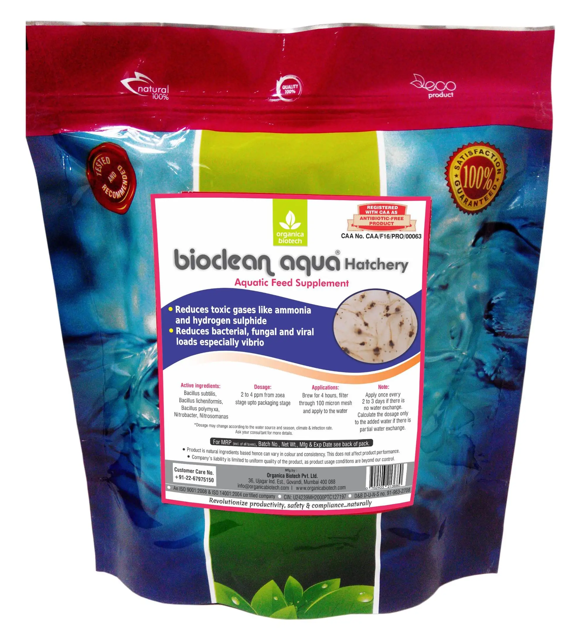 Chemical free and organic tilapia fish feed probiotics for hatchery eggs