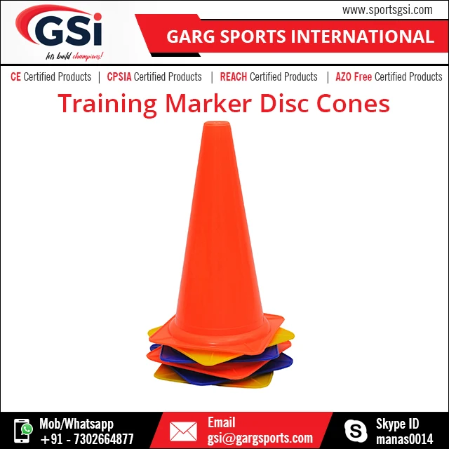 High Quality PVC Agility Marker Cones PE Material for Outdoor Soccer Fitness Training at Wholesale Price