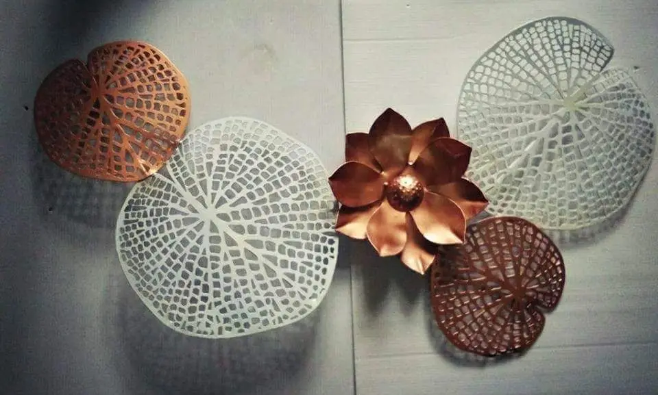 Iron sea leaf wall decor item unique Design tree Wall Decor Item