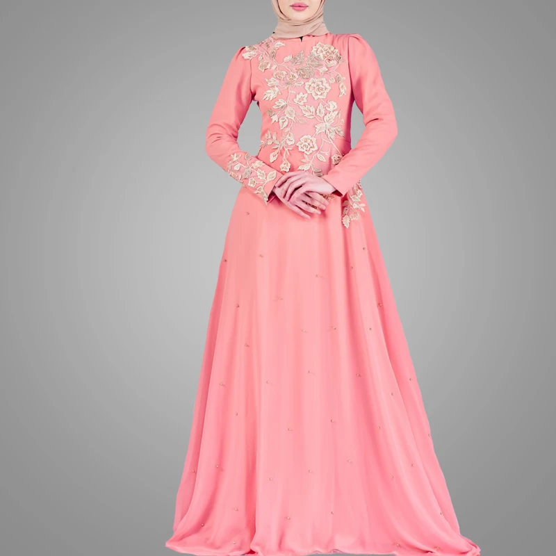 Latest Fashion Abaya Design Muslim Abaya Modest Long Skirt Dress Elegant Bridal Wedding Party Lady Dresses