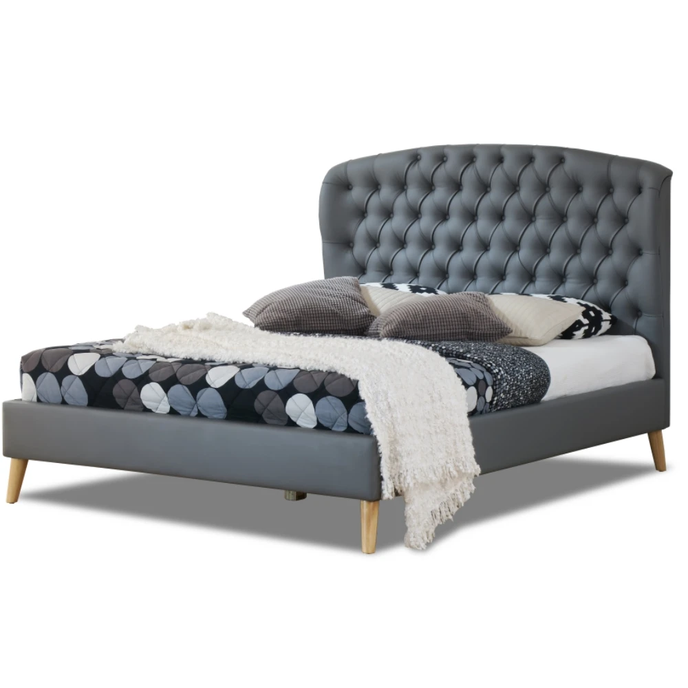 Luxurious bed frame of Malaysia 2019 Havana  Chesterfield Tufted fabric Beds