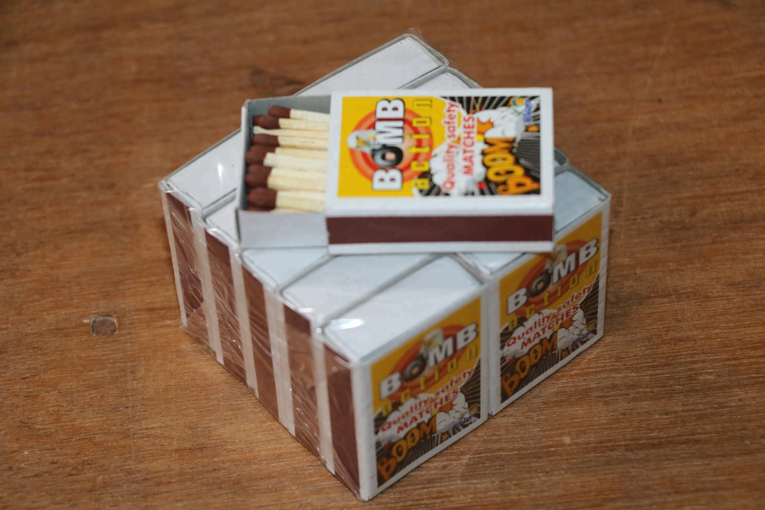 Extra long safety matches for fireplace