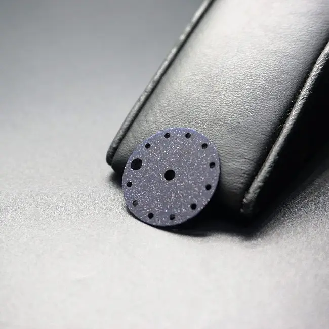 
Sapphire crystal watch dial with special finishing 