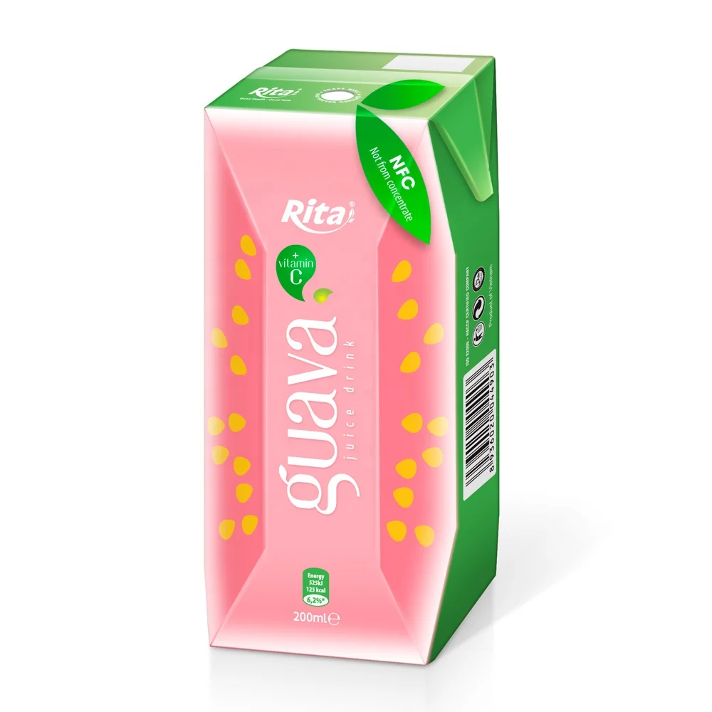 Good Taste Good Health Manufacturer From Vietnam 200ml Box Packing Fruit Juice - Guava Juice Drink