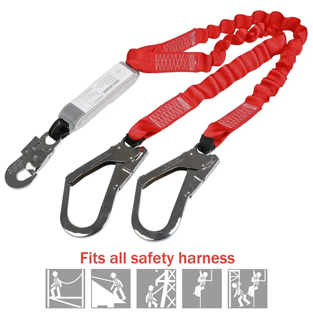 Fall Arrest Safety Harness Shock Absorbing  Lanyard