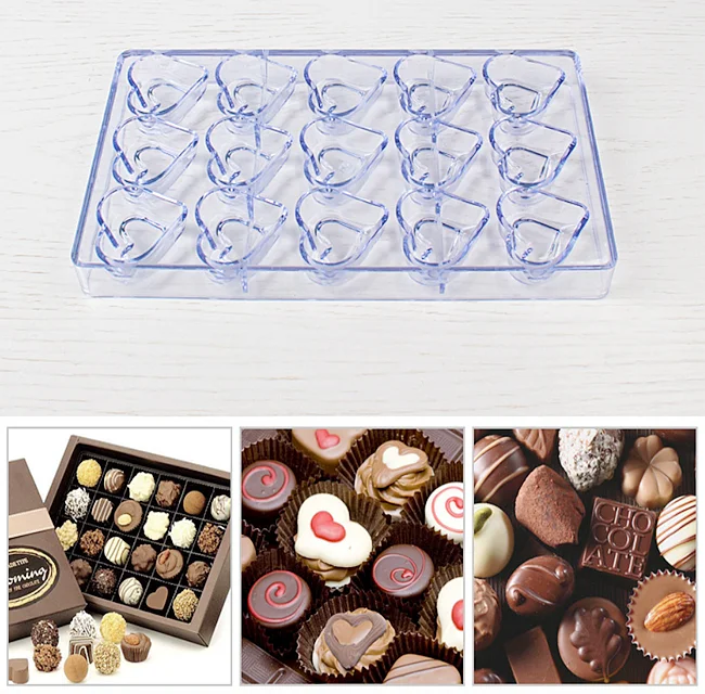 DIY Custom 3D Chocolate Molds Plastic Polycarbonate Mold For Chocolate