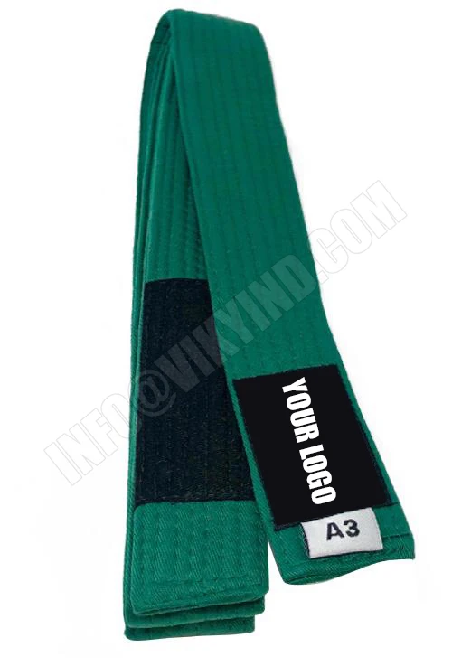 KARATE JUDO TAEKWONDO Customized Wholesale Bjj Gi jiu jitsu Gi Belt COLOURED COTTON BELT MARTIAL ARTS