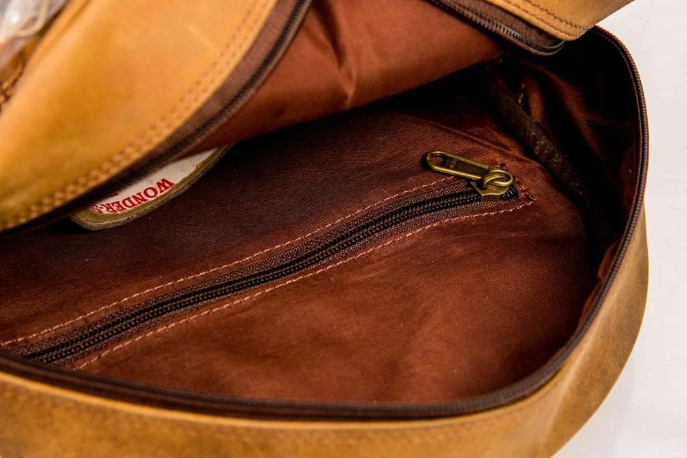 Drop shipping big capacity popular leather backpack fashion travel backpack