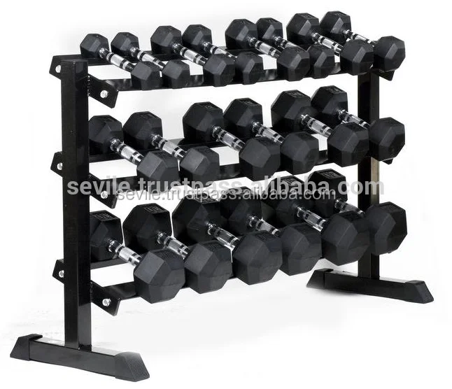 
Crossfit Rubber Coated Hexagonal Dumbbell Set 