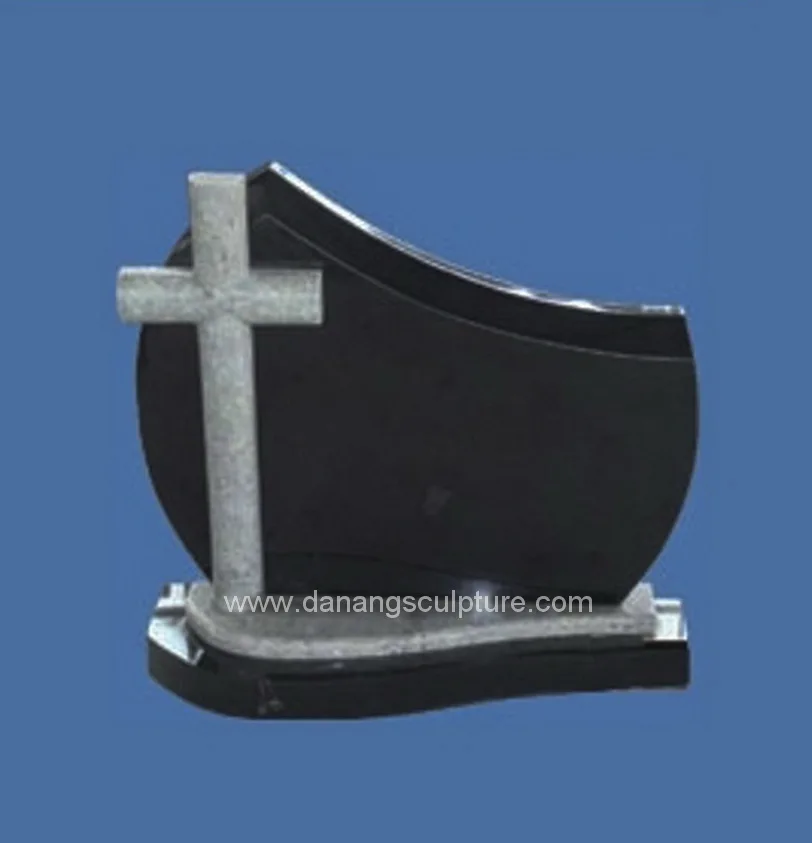 Custom Heart Shape Cheap Granite Tombstone Gravestone memorial black grave stones