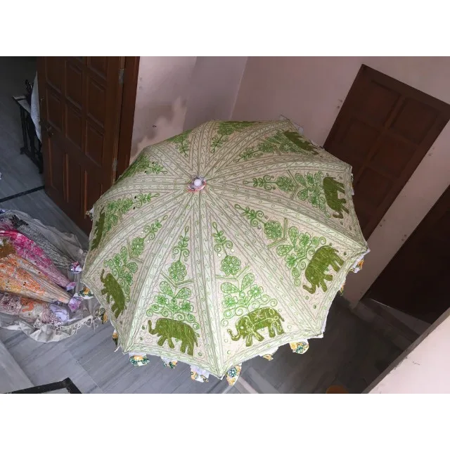  Экзотические милые садовые зонтики в этнической вышивке из Индии-традиционные индийские ручной работы