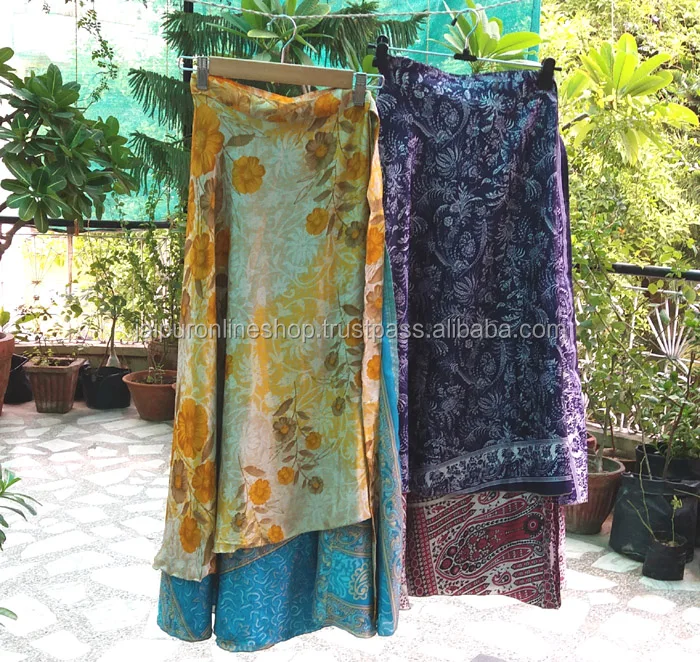 Indian Designer old silk sari sarong from jaipuronline