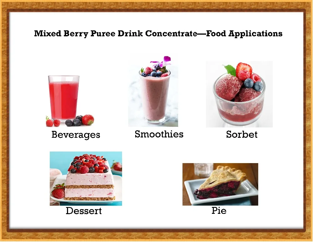 Mixed Berry Puree Drink Concentrate/Mixed Berry Juice/Mixed Berry Puree